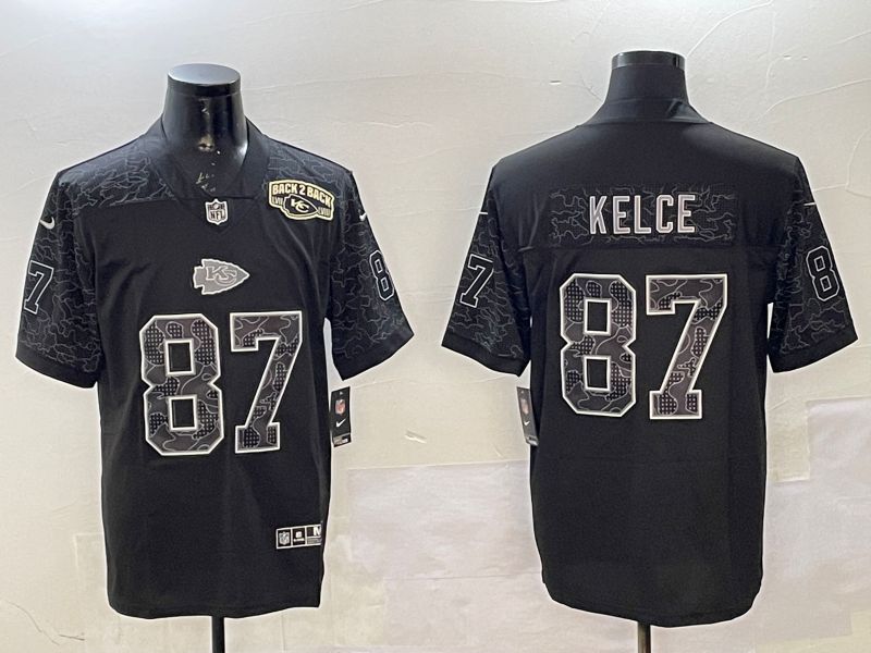 Men Kansas City Chiefs 87 Kelce Black 2025 Nike Vapor Limited NFL Jersey style 2104